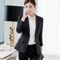 Black Women Slim Blazer Office Work Jacket