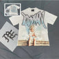 Mixed Emotion Cotton T-Shirt for Couples with Angel Print