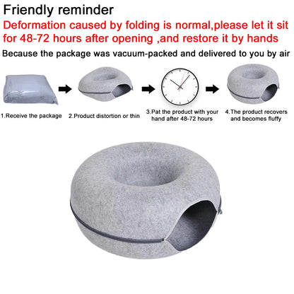B-Tunnel Cat Bed Interactive Tunnel Felt Indoor Toy