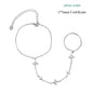 Moissanite Charm Bracelet 14K Plated Silver Adjustable