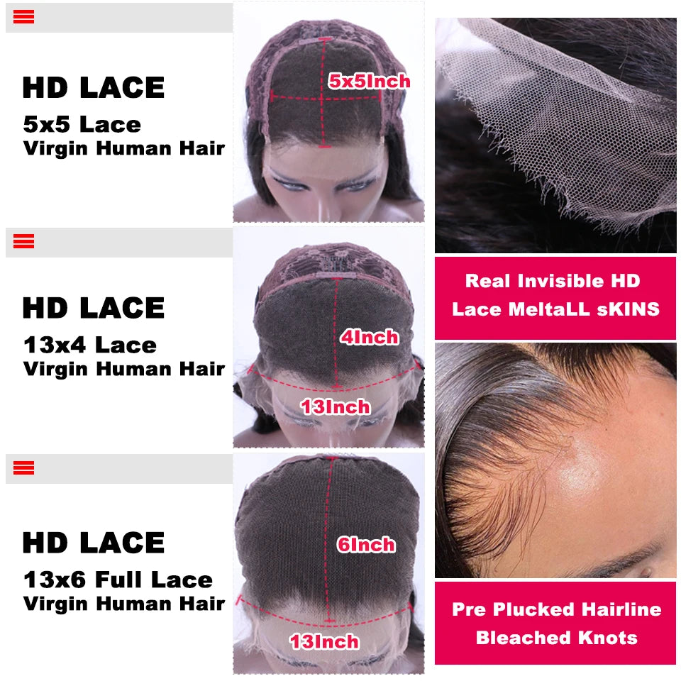 Queen Hair HD Lace Wig Raw Human Hair 13x6 Frontal