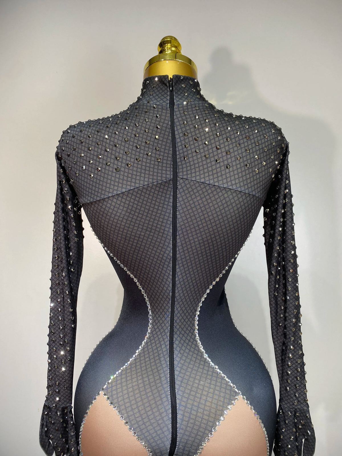 Sparkly Diamond Mesh Jumpsuit for Women