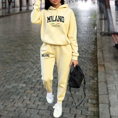 Women's 2pcs Hoodies and Pants Sports Suit