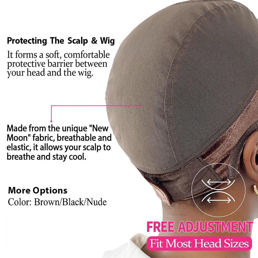 Hd Lace Wig Cap with Adjustable Velvet Grip