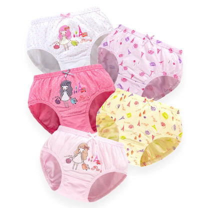 Children's Cotton Underpants for Girls Cute Cat Design