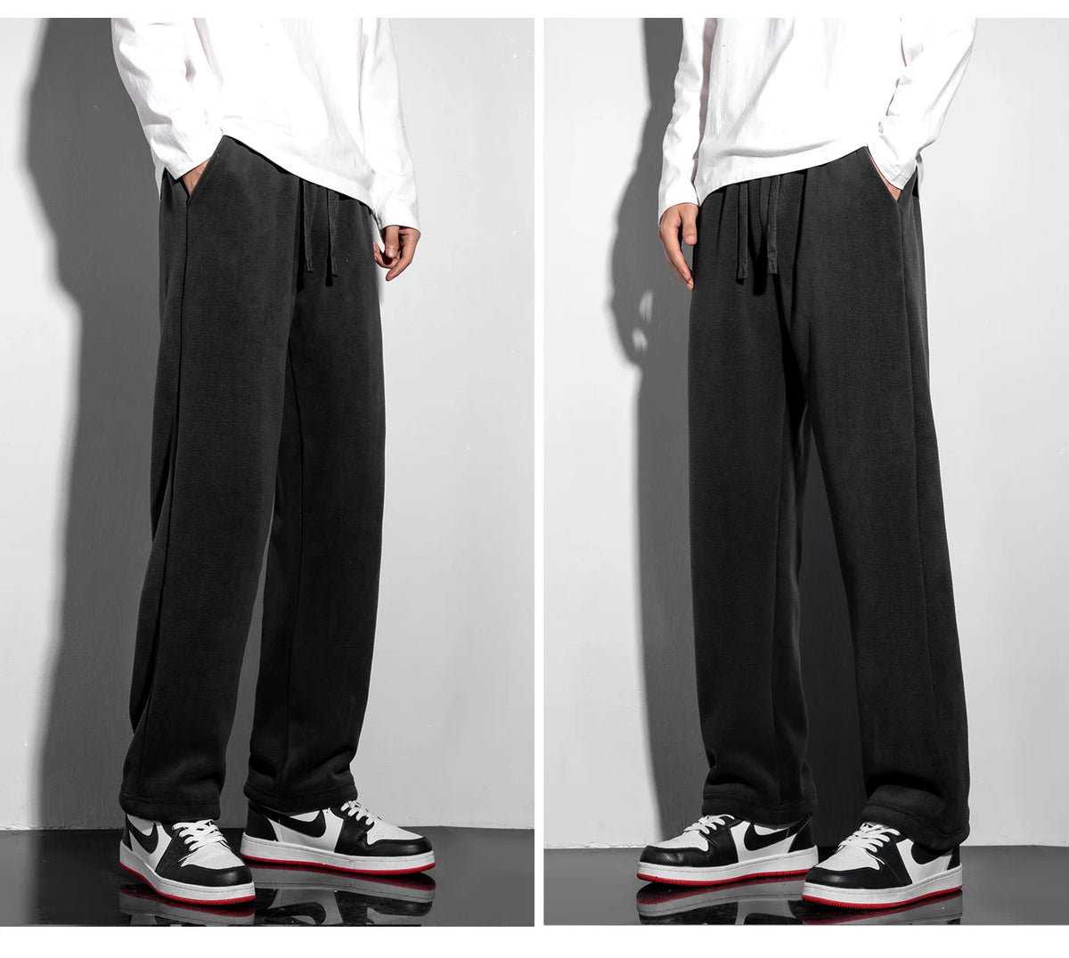 Unisex Winter Fleece Liner Drawstring Sweatpants