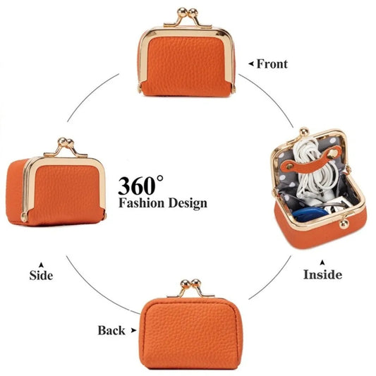 Genuine Leather Coin Purse Mini Small Item Bag