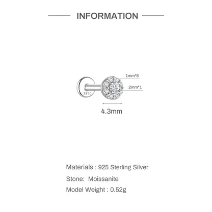 Canner Moissanite Stud Earrings 925 Sterling Silver