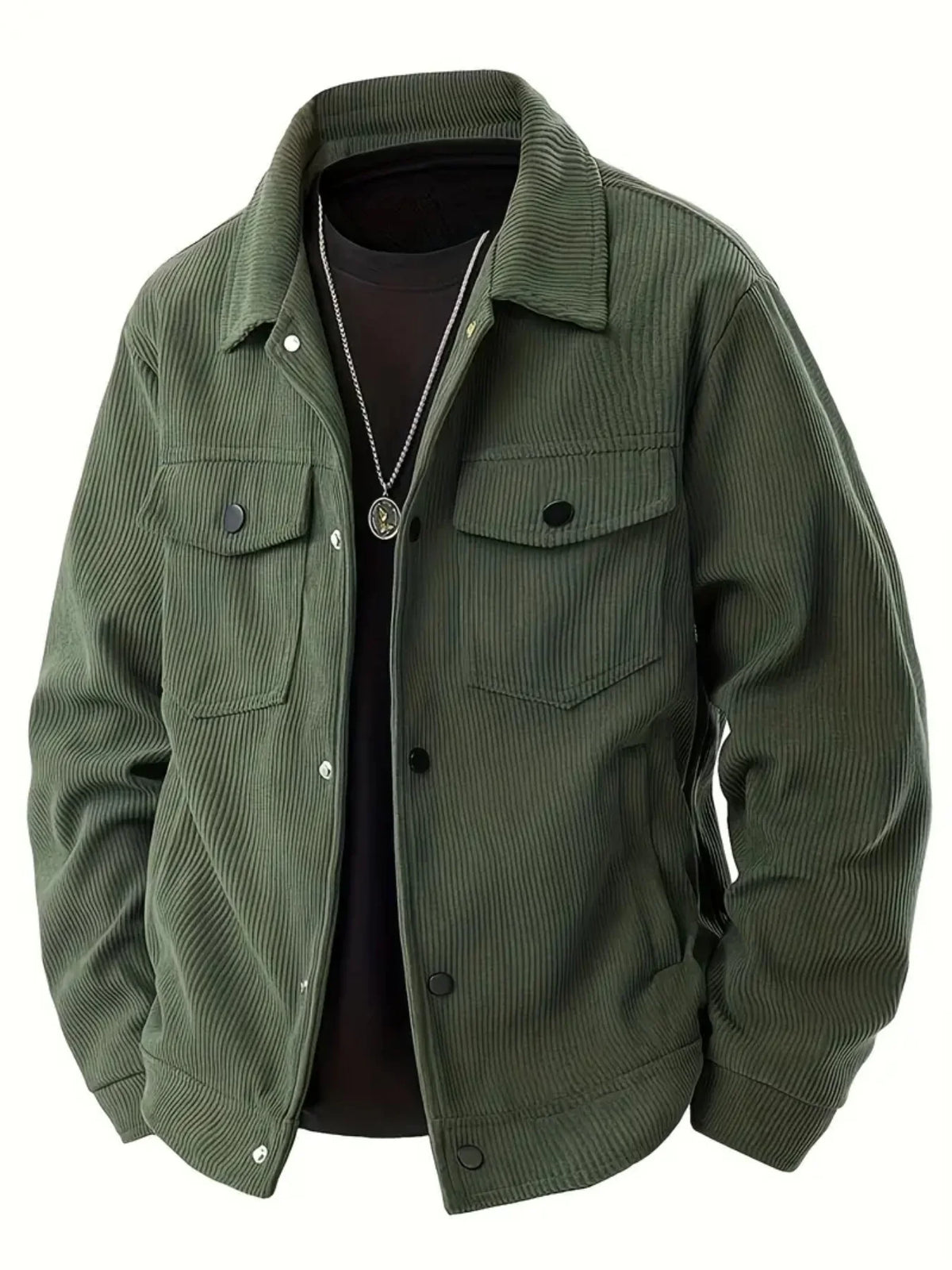 Autumn Corduroy Jacket for Men in Casual Style