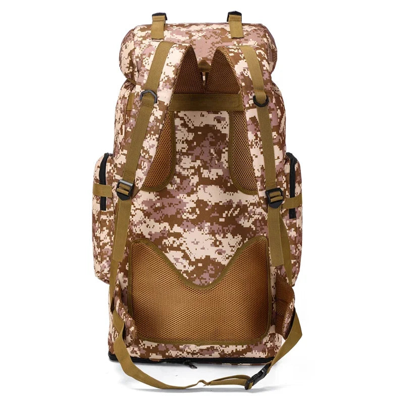 80L Tactical Mountaineering Backpack for Hiking Camping