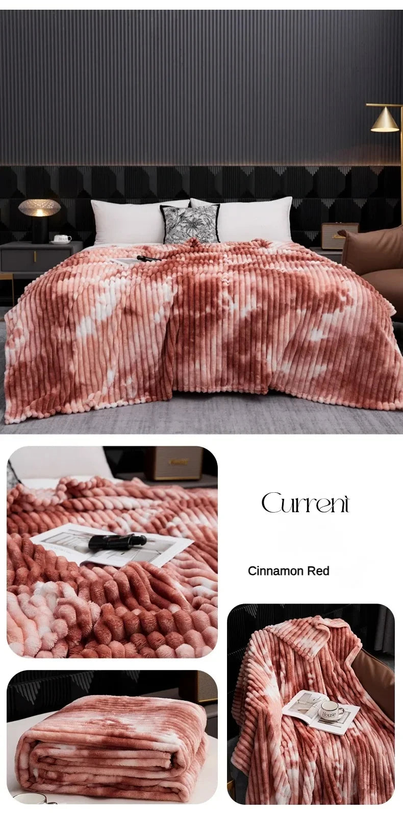 Tie Dye Flannel Fleece Blanket for Beds