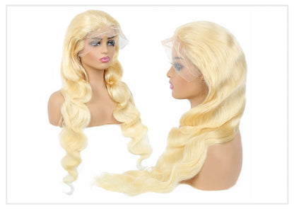 Honey Blonde Body Wave Lace Frontal Wig Brazilian Hair
