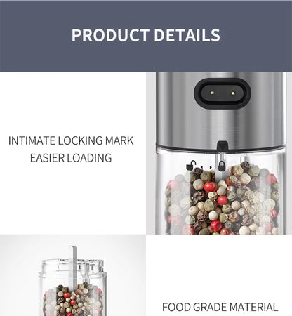 Electric Automatic Stainless Steel Salt and Pepper Grinder
