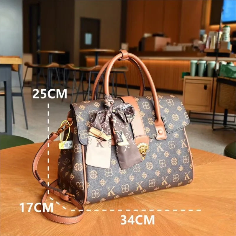 Women's Versatile PVC Handbag with Zipper Closure