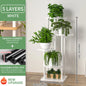 Wooden 6 Tier Plant Stand for Indoor Display