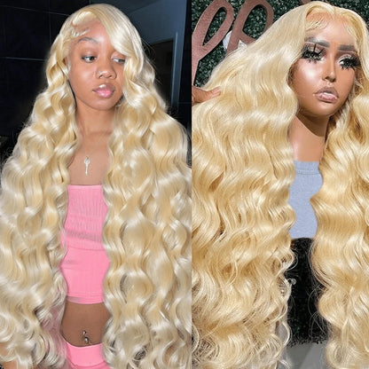 30 Inch Honey Blonde Ombre Lace Front Wig Human Hair