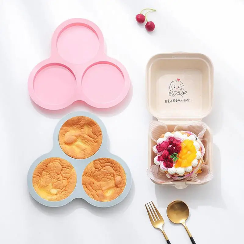 Silicone Air Fryer Egg Mold 3 Cavity Non-Stick
