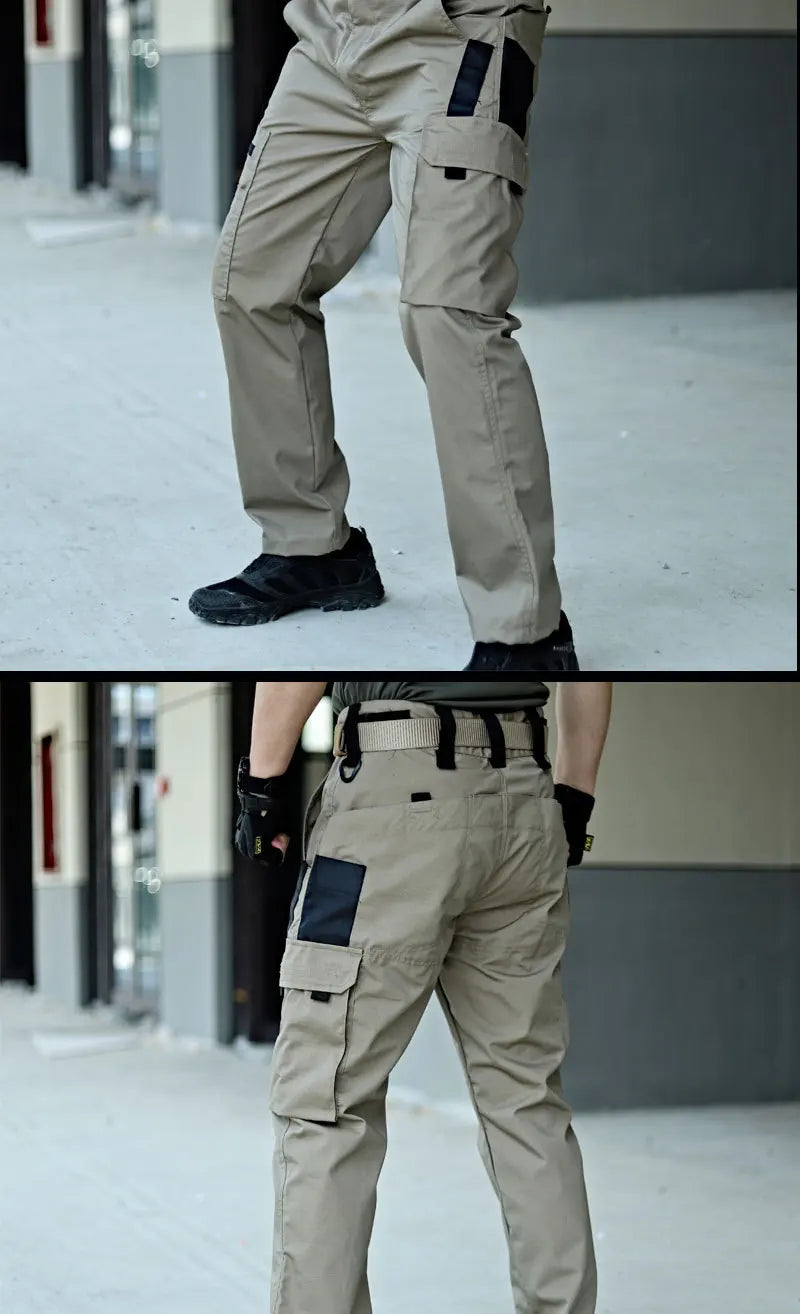 Men's Cargo Trousers Waterproof Multi-Pocket Pants