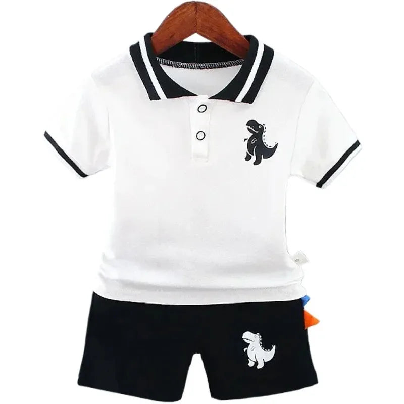 Cartoon T-Shirt and Shorts Set for Baby Boys