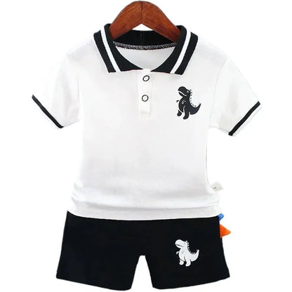 Cartoon T-Shirt and Shorts Set for Baby Boys