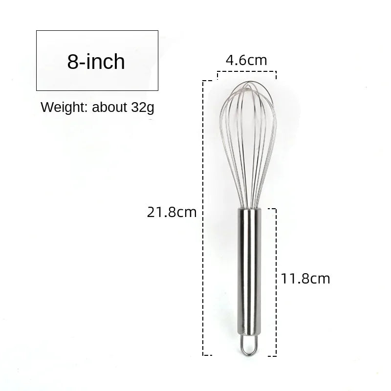 Stainless Steel Egg Stirring Balloon Whisk 6-12 Inch