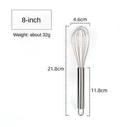 Stainless Steel Egg Stirring Balloon Whisk 6-12 Inch