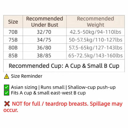 Wireless Strapless Pushup Bra 3D Molded Petal Design