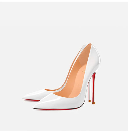 Elegant Black Patent Leather High Heel Pumps for Women
