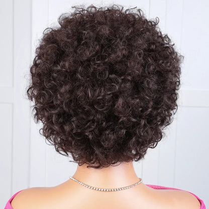 Brazilian Afro Puff Pixie Bob Wig 99J Natural Brown