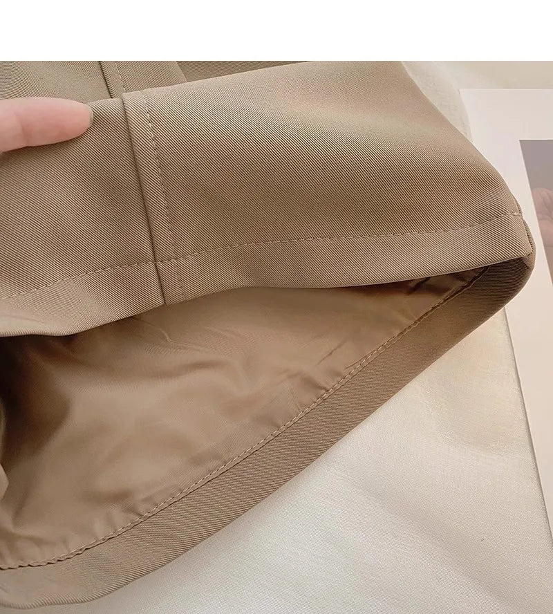 Vintage Solid High Waist A-Line Shorts for Women