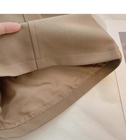 Vintage Solid High Waist A-Line Shorts for Women