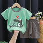 Cartoon Printed Cotton Toddler Tracksuit Set