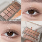 12-Color Matte Eyeshadow Palette Tea Apricot Earth Tones
