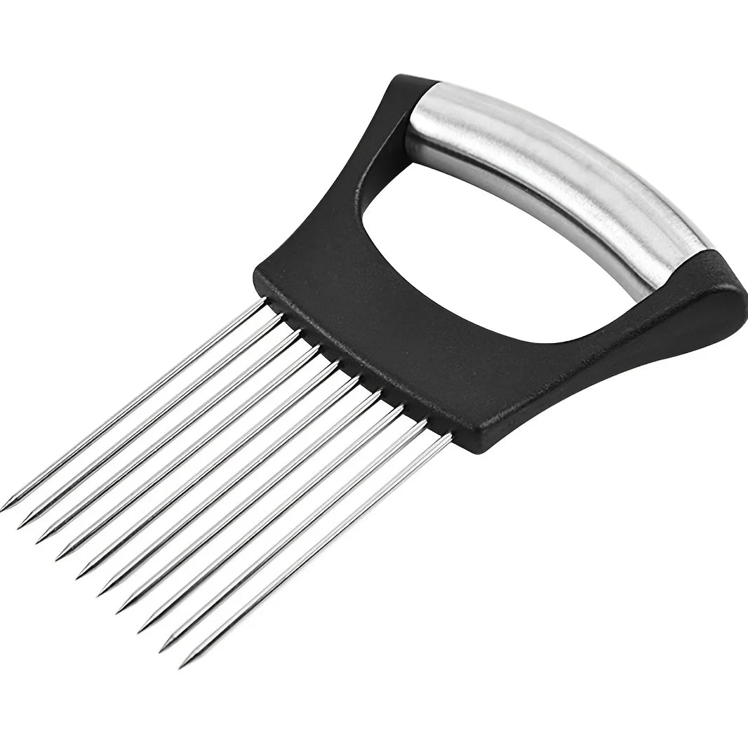 Stainless Steel Onion Slicer Holder and Meat Tenderizer