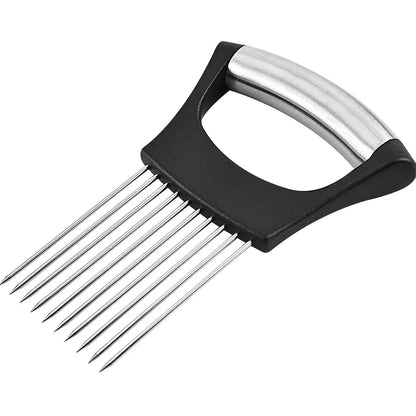 Stainless Steel Onion Slicer Holder and Meat Tenderizer