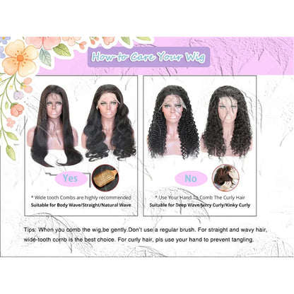 Brazilian Body Wave Virgin Human Hair Wig 360 Lace Frontal