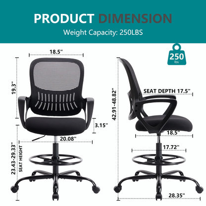 JHK Ergonomic Mesh Backrest Office Chair Adjustable Height