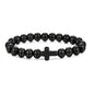 Natural Stone Wood Beads Rosary Bracelet for Meditation