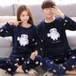 Couple Coral Fleece Pajamas Set for Winter