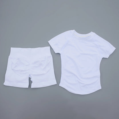 Seamless Yoga Top and Shorts Set for Women
