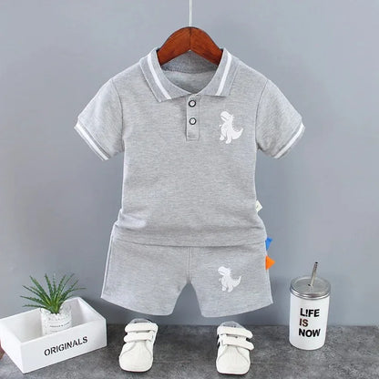 Cartoon T-Shirt and Shorts Set for Baby Boys