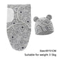 Cotton Cartoon Printed Baby Blanket Hat Set