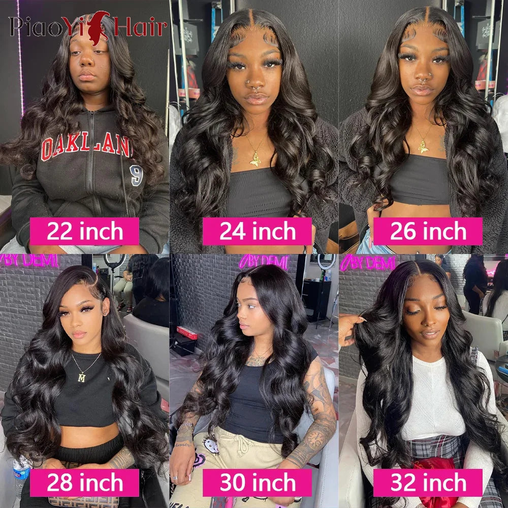13X6 HD Lace Frontal Body Wave Human Hair Bundles