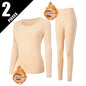 Women's Solid Color Round Neck Warm Suit