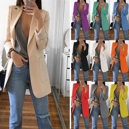 Slim Fit Polo Neck Cardigan Women's Coat