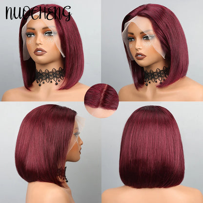 Human Hair 13X4 Lace Frontal Bob Wig for Black Women