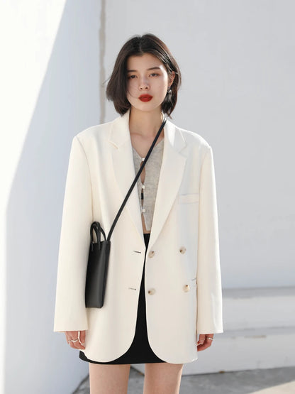 CHIC VEN Women's Solid Blazer Long Sleeve Office Wear