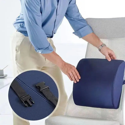 Memory Foam Lumbar Cushion for Office and Car Support