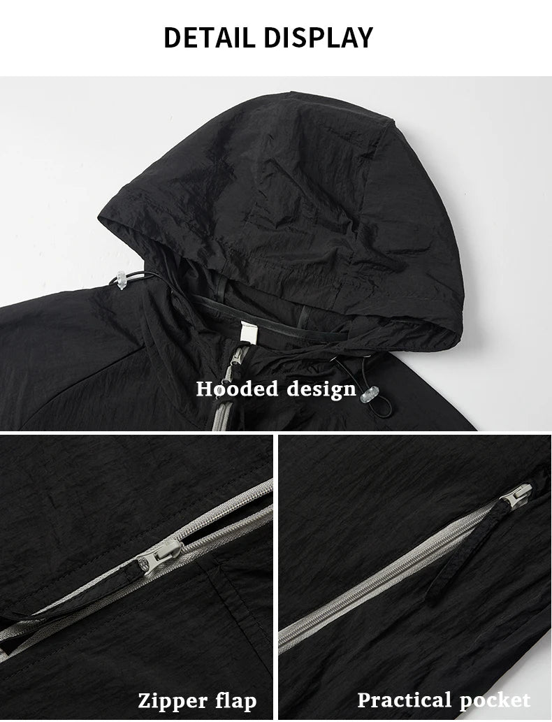 LNGXO Sun Protective Lightweight Jacket for Outdoor Sports