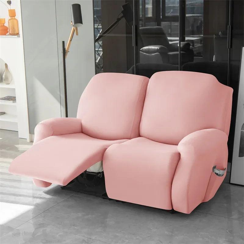 Soft Polyester Recliner Sofa Cover Solid Color